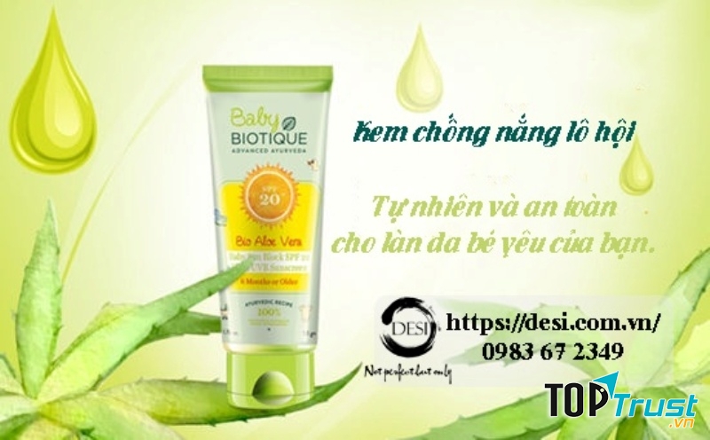 KEM CHỐNG NẮNG EM BÉ ORGANIC – BIO ALOE VERA