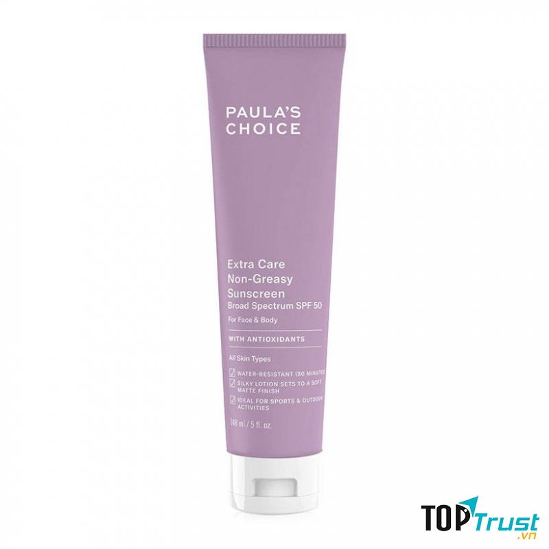 Kem chống nắng siêu chịu nước Paula's Choice Extra Care Non Greasy Sunscreen SPF50 ﻿148ml