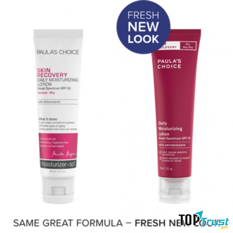 Bao bì mới của Paula’s Choice Skin Recovery Daily Moisturizing Lotion SPF30