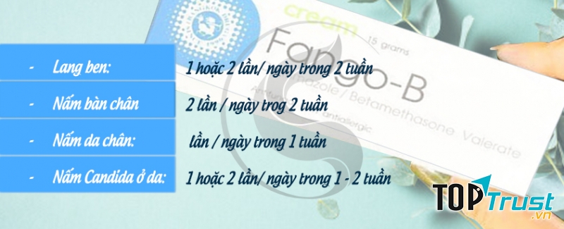 Kem đặc trị các loại nấm da và lang ben Fango-B Cream