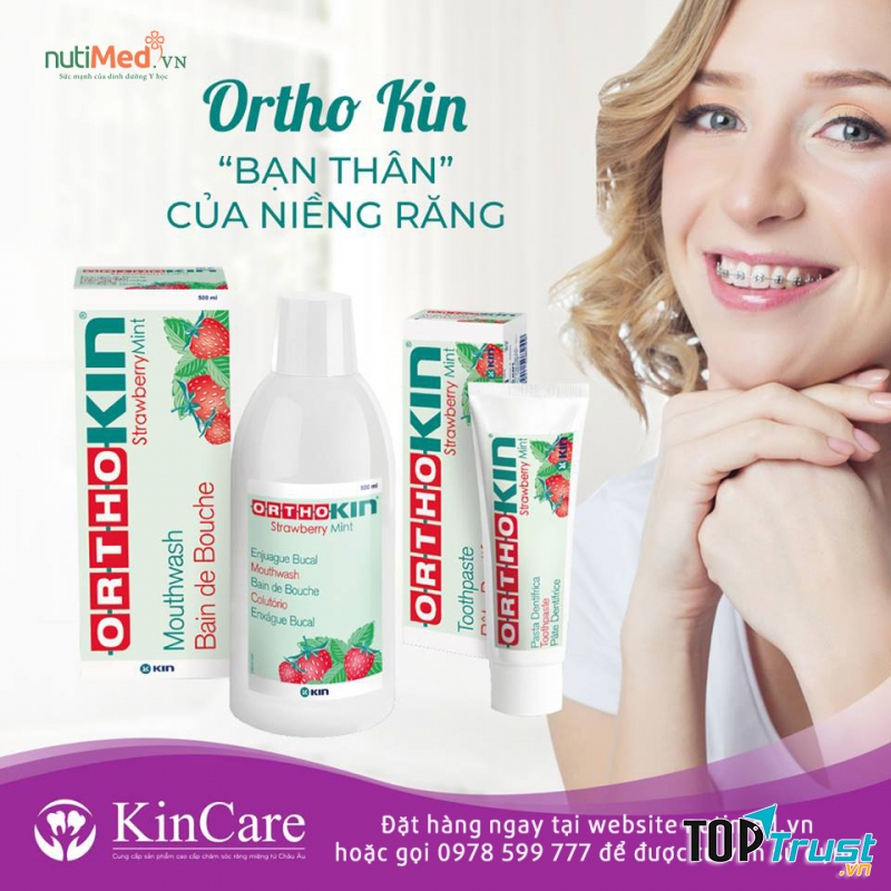 Kem đánh răng dành cho răng niềng Ortho Kin bạn thân cho người niềng răng