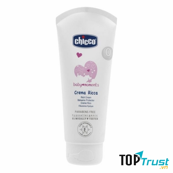Kem dưỡng ẩm Chicco 114263 chứa Omega và vitamin E 100ml