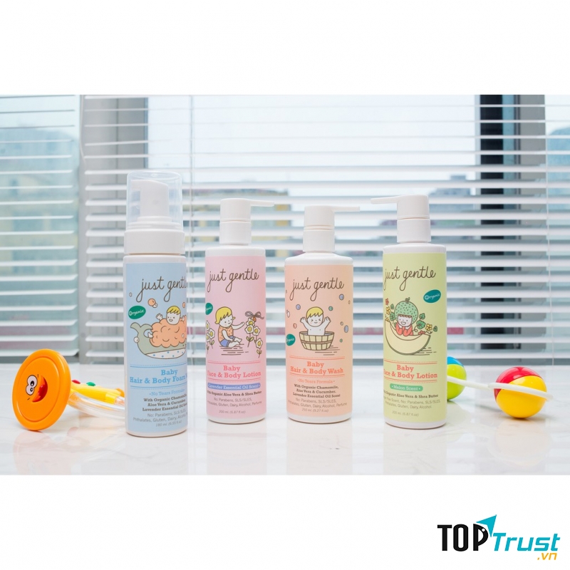Kem dưỡng ẩm hữu cơ cho bé sơ sinh Just Gentle