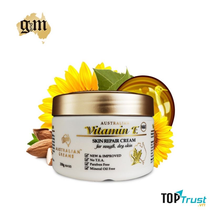 Kem dưỡng ẩm, phục hồi da khô organic Australian Vitamin E Skin Repair Cream MK II