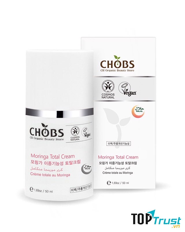 Kem dưỡng ẩm từ lá chùm ngây organic Chobs Moringa Total Cream