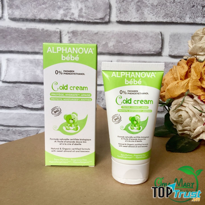 Kem dưỡng da hữu cơ cho bé Alphanova Bebe Cold Cream