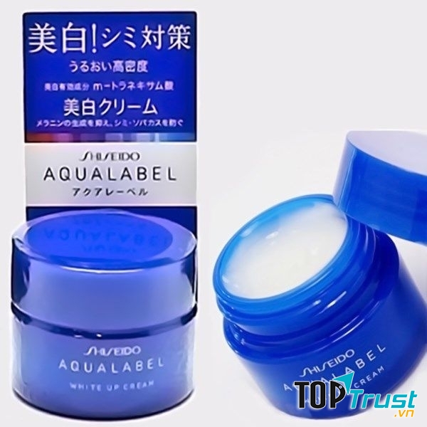 Kem dưỡng Shiseido Aqualabel White up Cream màu xanh