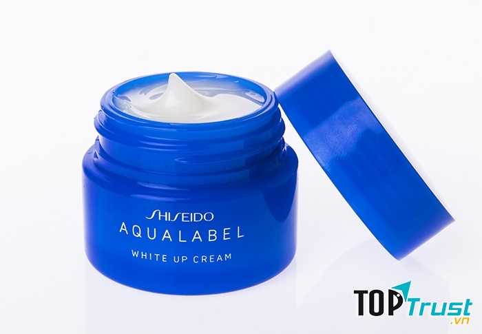 Kem dưỡng trắng da toàn thân Shiseido Aqualabel White up Cream màu xanh