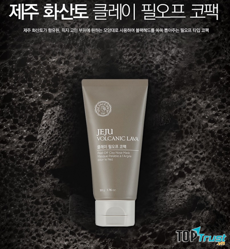 Kem lột mụn The Face Shop Jeju Volcanic Lava Peel Off Clay Nose