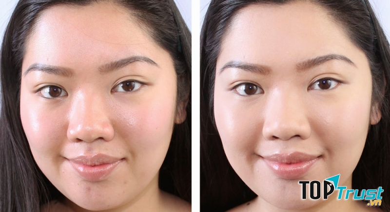 Sự thay đổi của cô gái trước và sau khi dùng sản phẩm