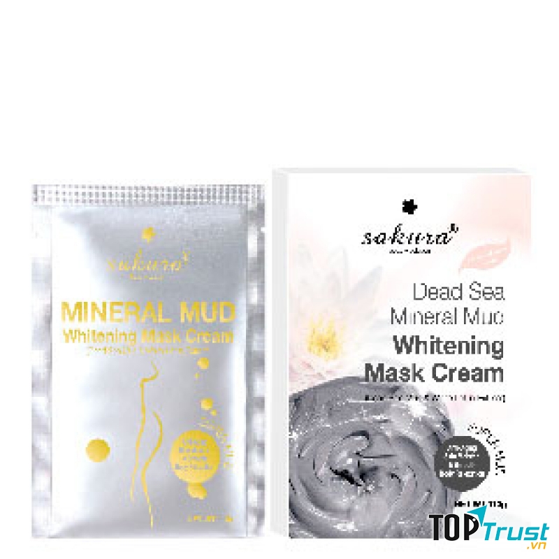 Kem tắm trắng Sakura Dead Sea Mineral Mud Whitening Mask Cream