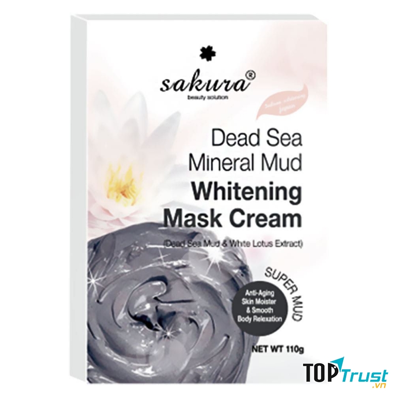 Kem tắm trắng Sakura Dead Sea Mineral Mud Whitening Mask Cream
