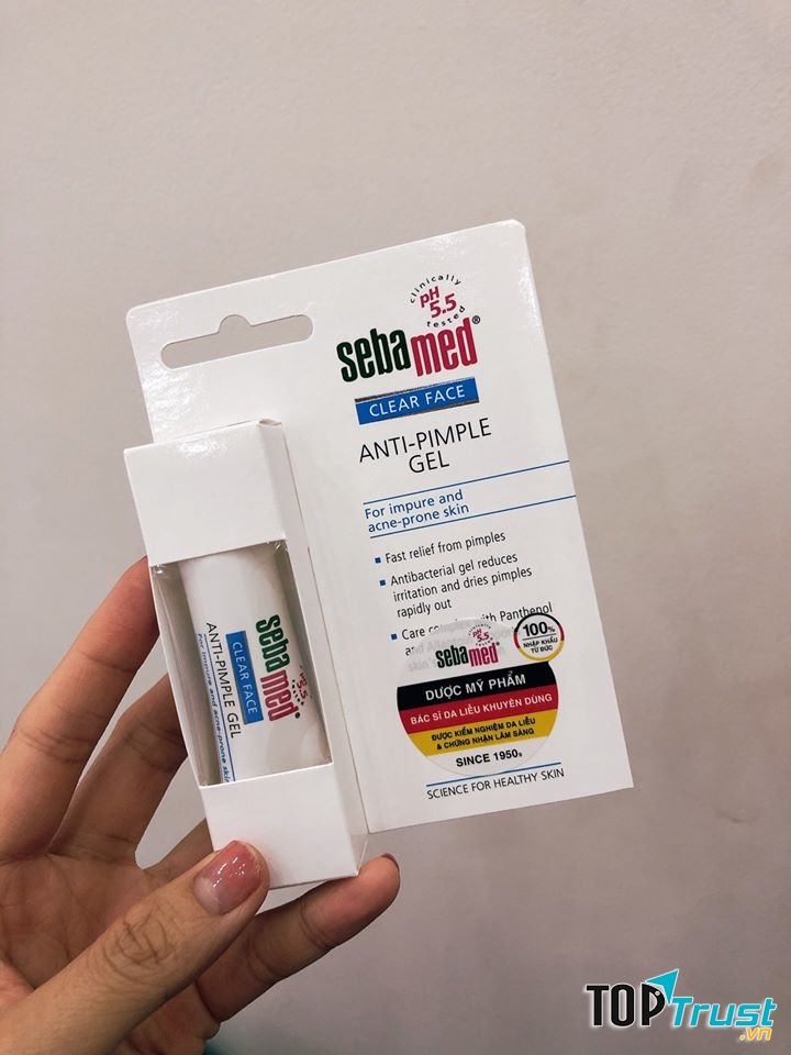 Kem trị mụn làm dịu da Sebamed pH5.5 Clear Face Anti-Pimple Gel