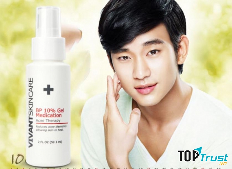 Trị mụn hết thâm và giảm viêm với Vivantskincare BP 10‰ Gel Medication
