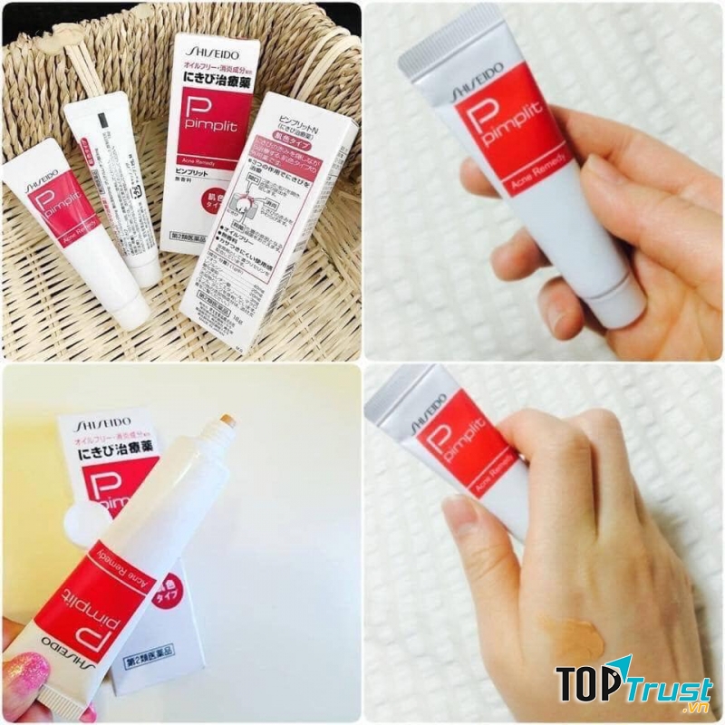 Kem trị mụn trứng cá Pimplit Shiseido dành cho da dầu.
