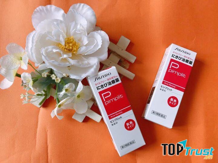 Kem trị mụn trứng cá Pimplit Shiseido dành cho da dầu.