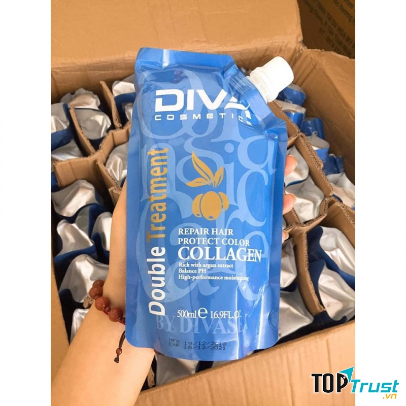 Kem ủ tóc Collagel Diva Italy phục hồi tóc hư tổn
