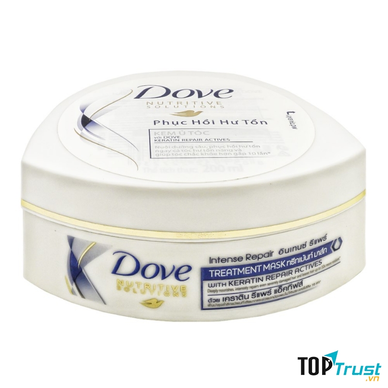 Dove cũng có kem ủ tóc để hỗ trợ các nàng có được một mái tóc bồng bềnh hoàn hảo.