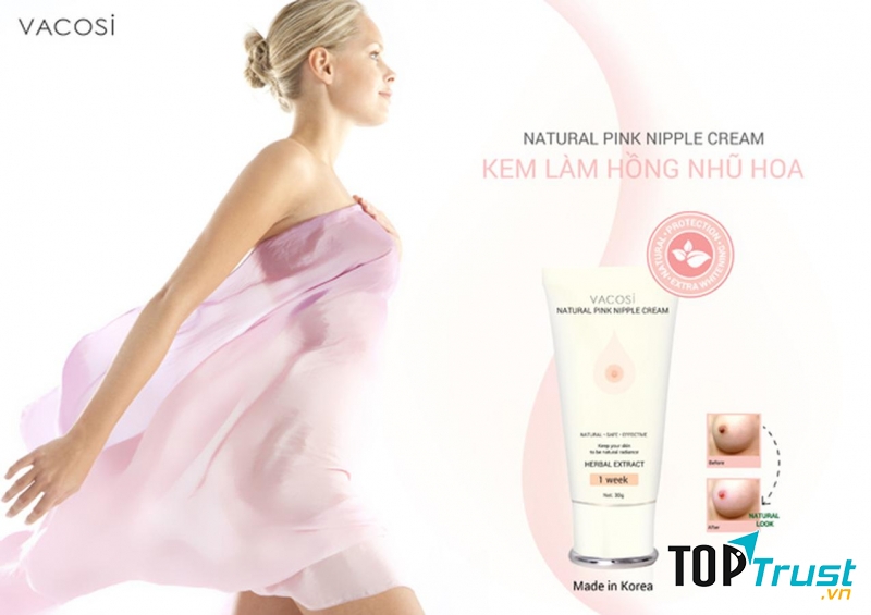 Kem làm hồng nhũ hoa Vacosi Natural sẽ là vũ khí tối mật làm nên vẻ quyến rũ, hấp dẫn của người phụ nữ.