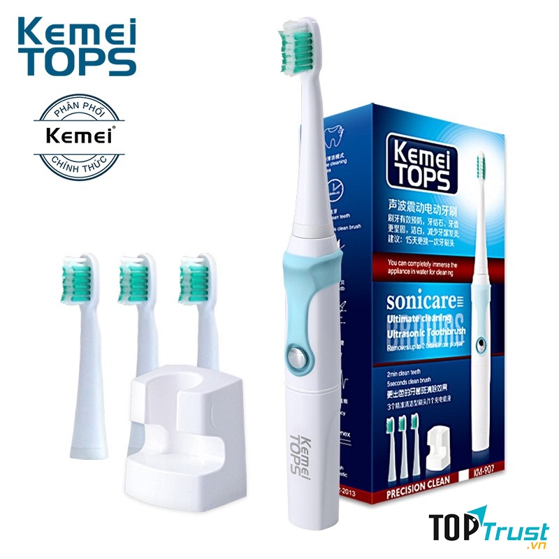 Kemei KM-907 Bàn Chải Điện Sóng Siêu Âm