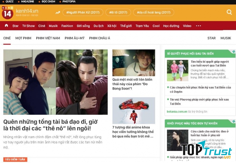 Một trang tin của kenh14.vn