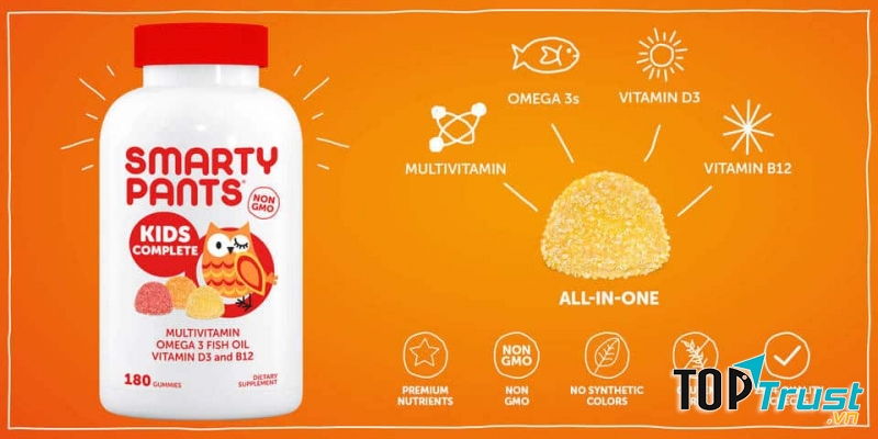 SmartyPants đã tạo ra tất cả các chất dinh dưỡng trong một viên nhai bổ sung được làm từ các thành phần cao cấp, thân thiện với môi trường.