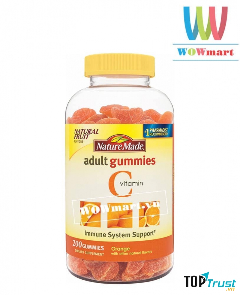Kẹo dẻo bổ sung vitamin C Nature Made Adult Gummies Vitamin C 150 viên