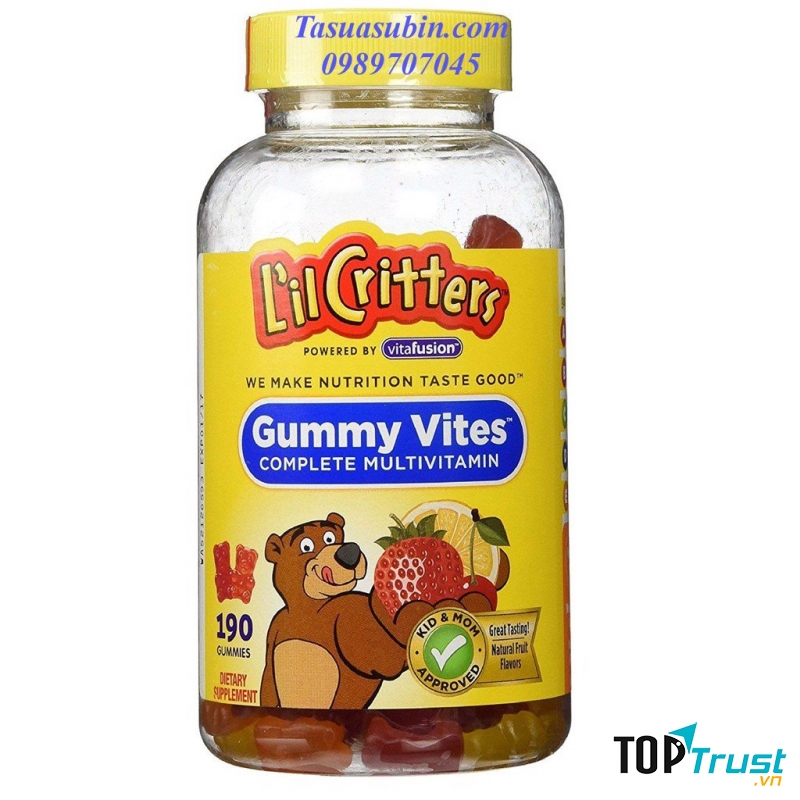 Kẹo dẻo bổ sung vitamin C và tăng sức đề kháng L'il Critters Immune C 190 viên