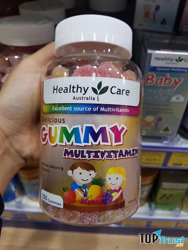 Kẹo dẻo bổ sung vitamin cho trẻ em Healthy Care Delicious Gummy Multivitamin 250 viên