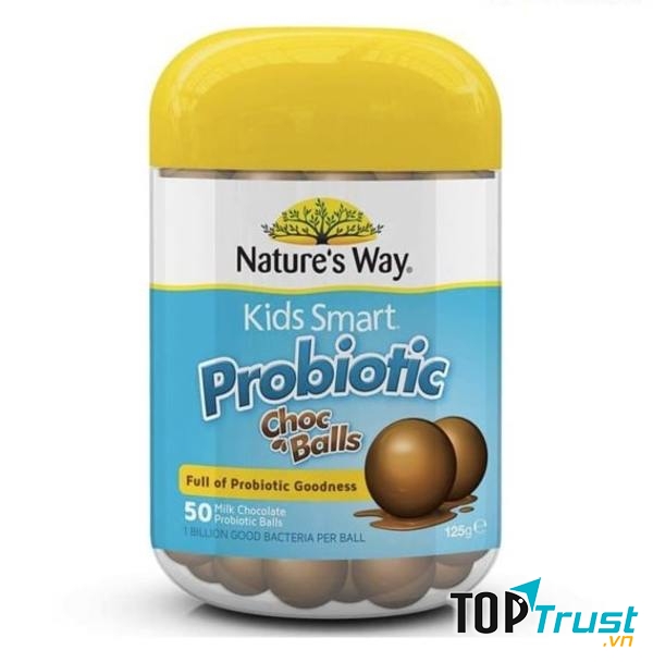 KẸO LỢI KHUẨN HƯƠNG SOCOLA NATURE'S WAY KIDS SMART PROBIOTIC CHOC BALL