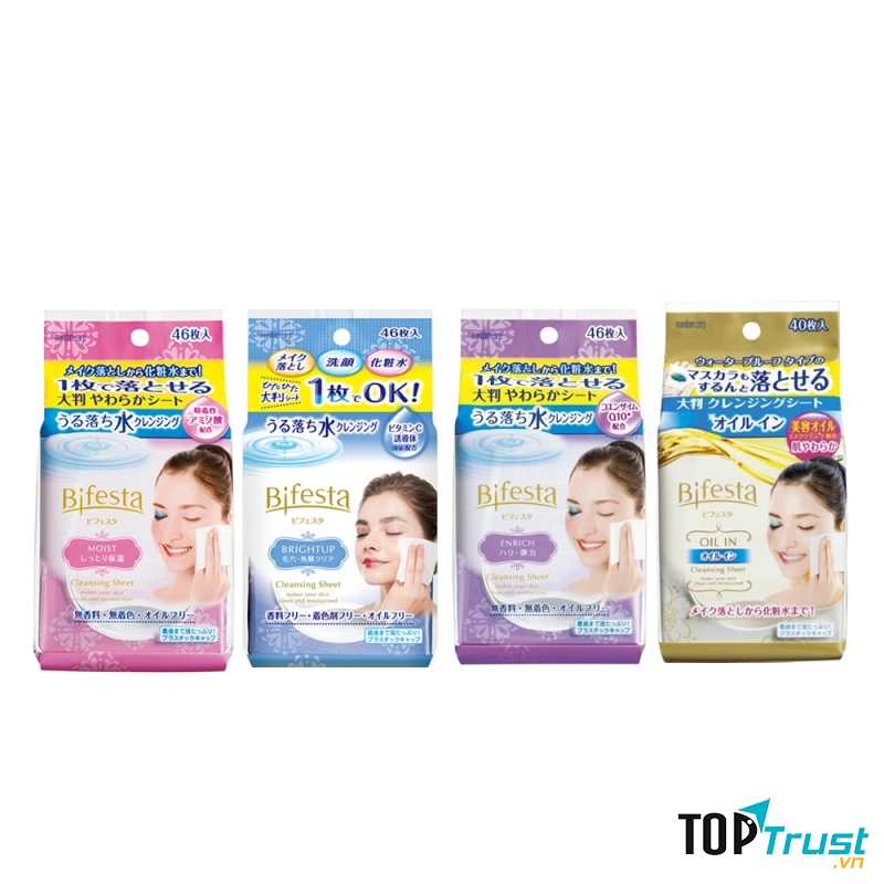 Khăn tẩy trang Bifesta Moisture Cleansing Sheets