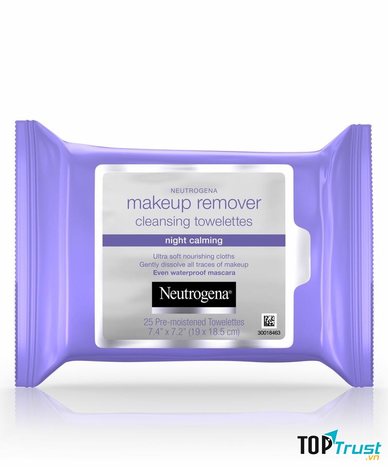 Khăn tẩy trang Neutrogena Night Calming Towelettes & Wipes