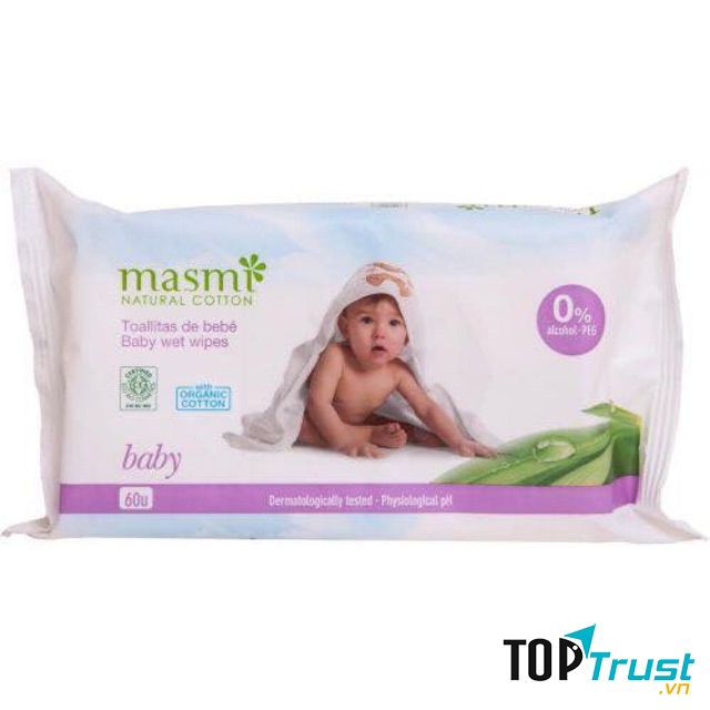 Khăn ướt hữu cơ trẻ em Masmi