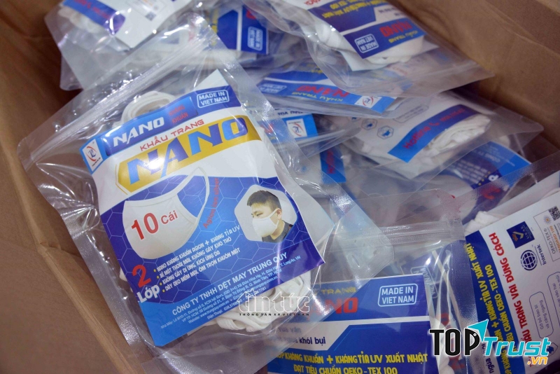 Khẩu trang vải kháng khuẩn Trung Quy