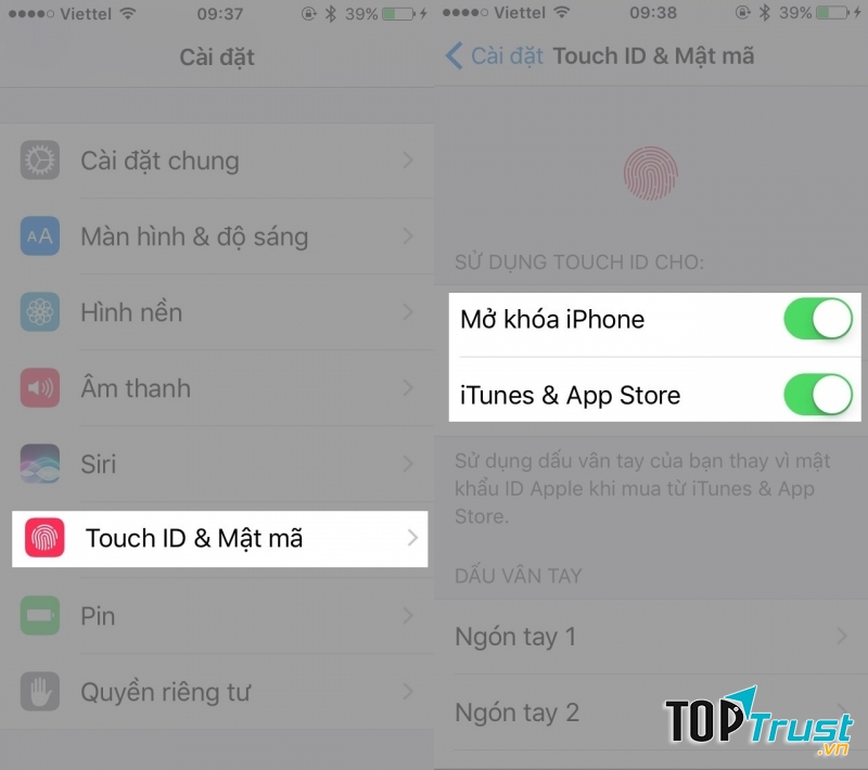 Tắt tính năng Mở khóa IP rồi khởi động lại máy