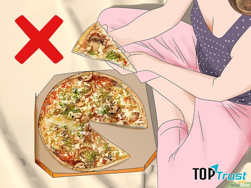 Hạn chế mang thức ăn vào phòng ngủ.