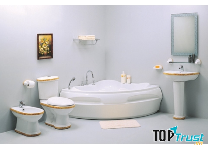 Không đặt gương đối diện cửa nhà vệ sinh