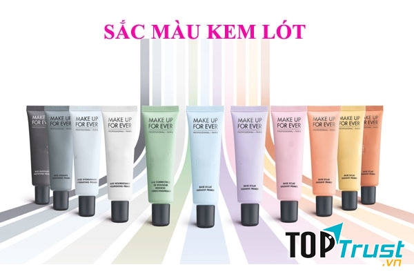 Có rất nhiều màu kem lót, mỗi màu có một tác dụng riêng