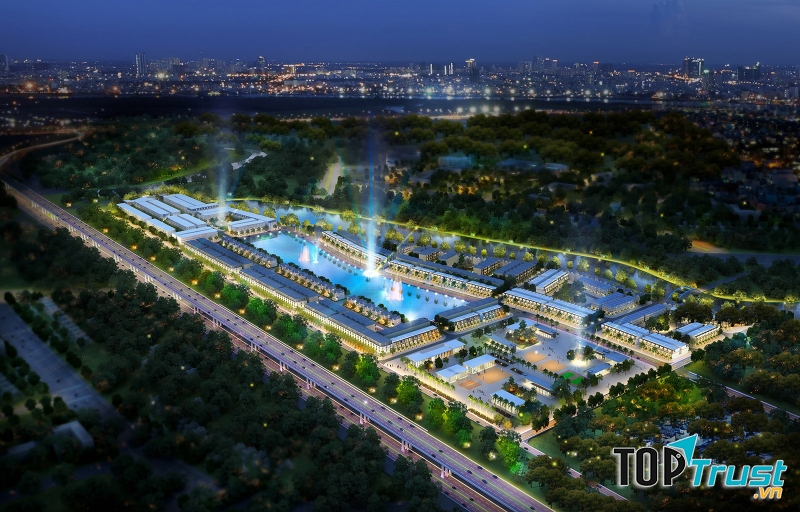 Khu đô thị Lakeview City về đêm