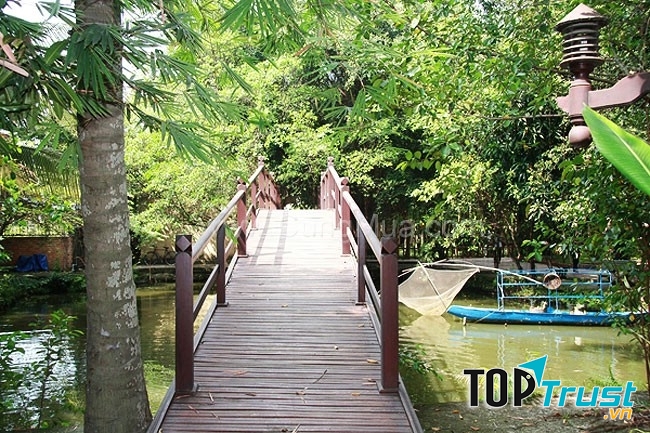 Khung cảnh xung quanh có nhiều cây xanh, gần gũi với thiên nhiên