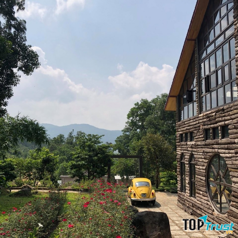 Ngôi nhà cổ bằng gỗ thông