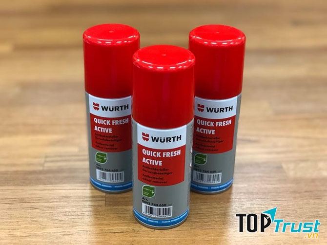 Khử mùi diệt khuẩn trong xe ô tô Wurth Quick Fresh