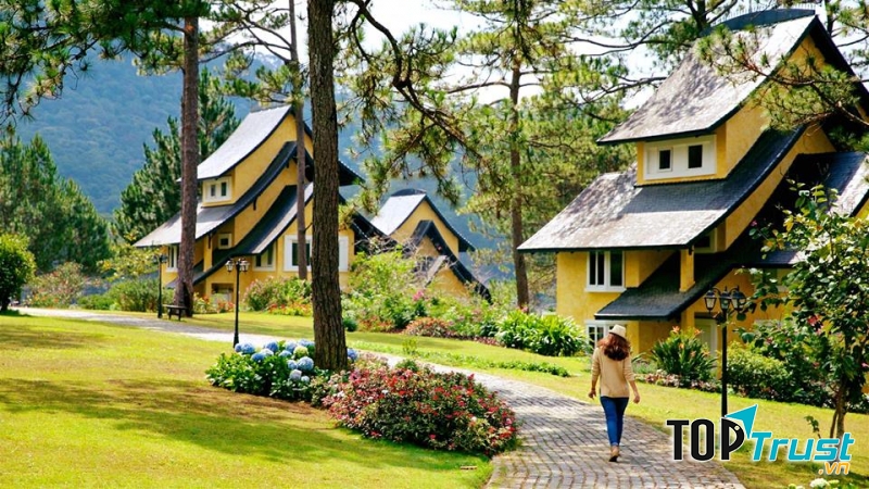 Những ngôi biệt thự màu vàng hứa hẹn là “gia vị” tuyệt hảo cho bộ ảnh cưới đẹp lung linh.