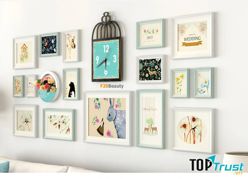 Khung tranh gỗ hay đồ in hình cô dâu chú rể