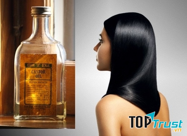 Dùng dầu thầu dầu sẽ khiến tóc bạn dài nhanh, suôn mượt và bóng hơn