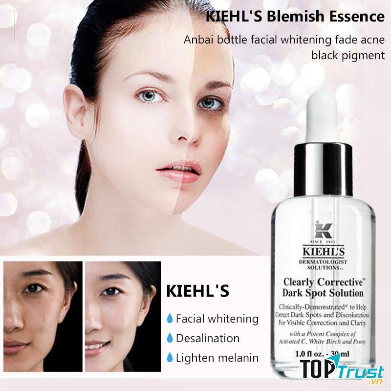 Trước và sau khi sử dụng Kiehl’s Clearly Corrective Dark Spot Solution