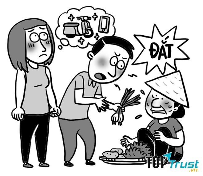 Kiêng kì kèo giá cả rồi không mua