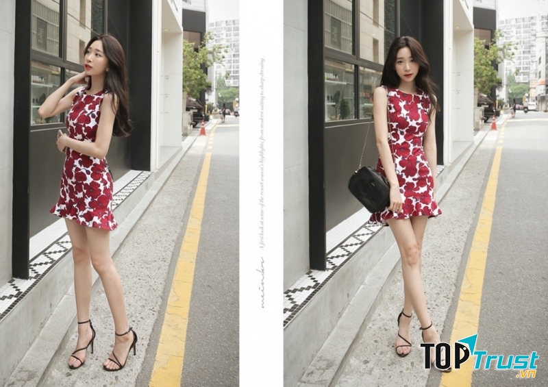 Họa tiết váy hoa nổi bật