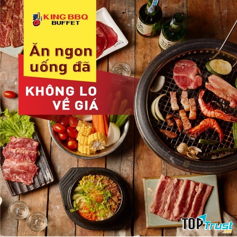 King BBQ có nhiều mức giá buffet chỉ từ 169.000 đồng, món ăn đa dạng
