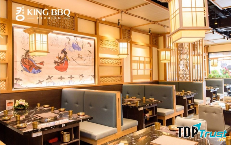 Không gian quán sang trọng tại King BBQ Premium